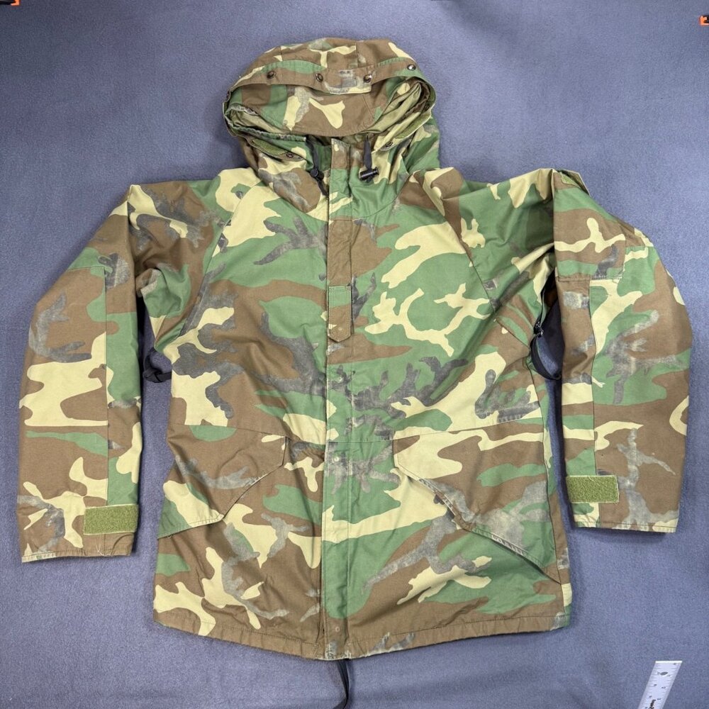 Vintage Military Parka Mens Med Regular Green Camo Parka Cold Weather Tenn. Corp